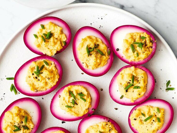 Pickled-Beet-Deviled-Eggs-7 Beet pickled deviled eggs