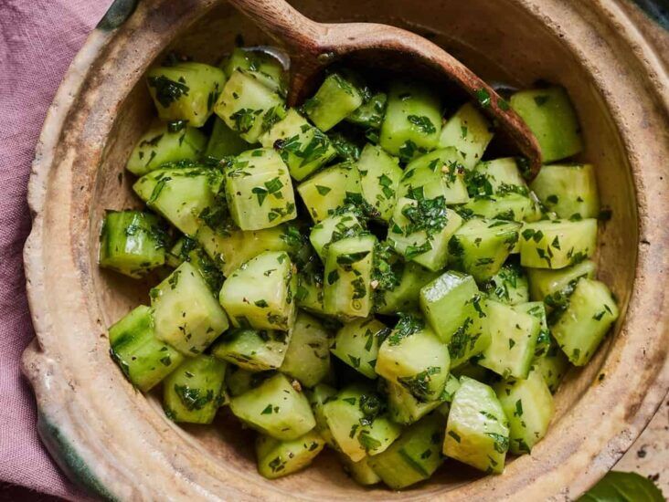 WGC-Dinner-Party-Cucumber-Salad Herby cucumber salad