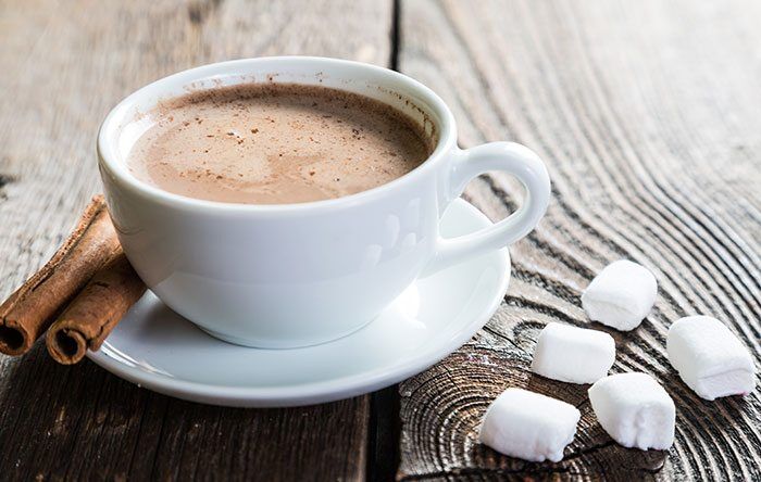 Hot chocolate in a mug