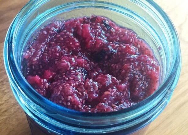Jar of chia jam