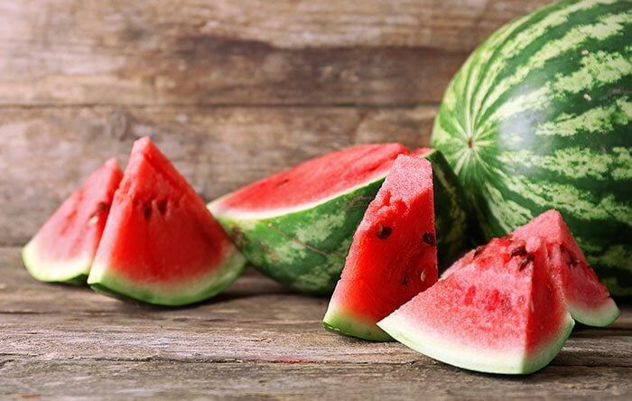 Cut up watermelon