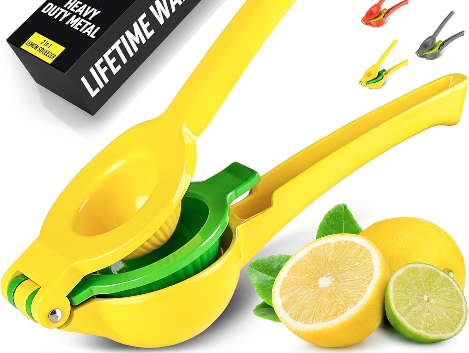 7. Zulay Kitchen Metal 2-in-1 Lemon Squeezer 