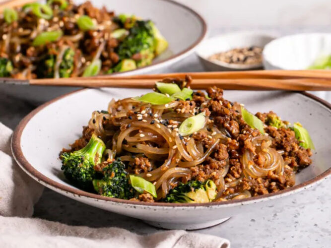 Vegan Beef and Broccoli Teriyaki Noodles